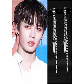 Bông tai khuyên tai Lin Yanjun Nine Percent chuỗi hạt mix mũi nhọn