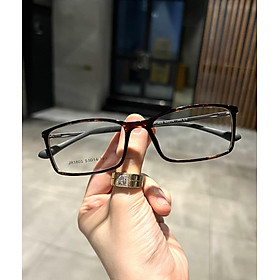 Kính mắt nam nữ dáng chữ nhật basic gọng nhựa dẻo cao cấp (Màu đồi mồi)