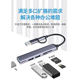 CÁP CHUYỂN ĐỔI CỔNG TYPE-C/USB 3.0 RA 3 CỔNG USB3.0+SD/TF