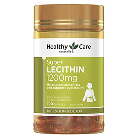 Viên uống tinh chất Mầm Đậu Nành Healthy Care Super Lecithin 1200mg 100, Cải Thiện Sức Khỏe, Hỗ Trợ Làm Đẹp Da, Cân Bằng Nội Tiết Tố và sinh lý nữ.