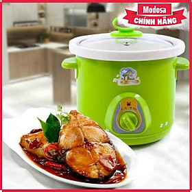 Mua Nồi Tiềm - Nồi Nấu Thức Ăn Chậm Modosa  Nấu Cháo Ăn Dặm Cho Bé 1.5L - Màu Ngẫu Nhiên - Hàng Chính Hãng