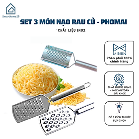 Mua Set 3 Nạo Sợi Rau Củ  Bào Phô Mai Bằng Inox Không Gỉ Siêu Tiện Dụng Cho Cả Gia Đình - HÀNG CHÍNH HÃNG MINIIN