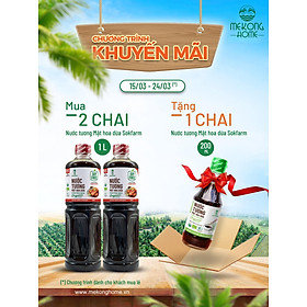 Nước tương mật hoa dừa organic Sokfarm 1L - Dòng chuyên nấu