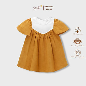 Đầm Bé Gái/ Váy Bé Gái Tay Cánh Tiên Dễ Thương Chất Liệu Muslin Thoáng Mát - LOLA DRESS - DRM011 - SAOLA CLOTHING