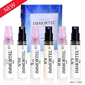 Nước Hoa IMMORTEL PARIS_Hộp 6 chai xịt 3ml : ( Secret Garden, No68, 5 Sens, No8, No89, No3) - Eau De Parfum