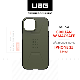 Ốp Lưng Chống Sốc UAG Civilian Hỗ Trợ Sạc Magsafe Cho iPhone 15 [6.1 INCH] Hàng chính hãng