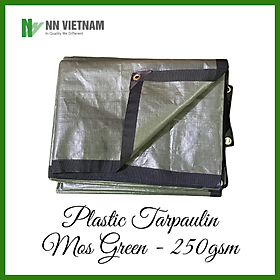 Mua Bạt nhựa PE định lượng 250gsm che nắng  mưa - Bạt được may viền khuy chắc chắn  dễ sử dụng