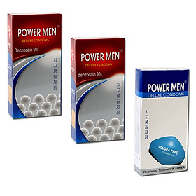 Bao Cao Su Power Men Ngọc Trai 2 Hộp và Bao Cao Su Power Men Viagra Siêu Mỏng (Hộp 12 Chiếc)
