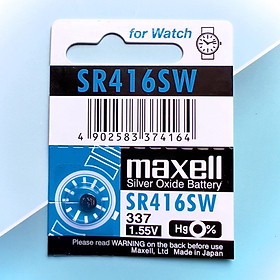 Pin Maxell Nhật Bản SR416SW / 337 (Viên Lẻ) Hàng Chính Hãng Made in Japan
