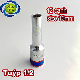 Mua Tuýp 1/2 inch 10mm 12 cạnh màu trắng loại dài Kingtony 423010M