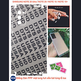 Mua Miếng Dán PPF mặt lưng full viền dành cho SAMSUNG Note 20 Ultra / Note 20 / Note 10 / Note 10