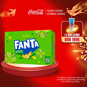 Thùng 24 Lon Nước Giải Khát Có Gas Fanta Soda Kem 320mlx24 Coca-Cola Official Store