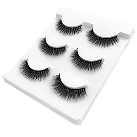 SHIDISHANGPIN 3 Pairs Mink Eyelashes 3D False Lashes Thick Crisscross Makeup Eyelash Extension Natural Volume Soft Fake Eye Lashes