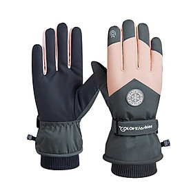 Trượt tuyết trượt tuyết chạm vào găng tay chạm vào màn hình cảm ứng ấm áp thời tiết lạnh mùa đông găng tay găng tay trượt tuyết nam Color: Black XL