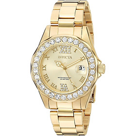 Invicta Women's 15252 Pro Diver Gold Dial Gold-Plated Stainless Steel Watch
