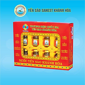 [Hộp 8 lọ] Nước Yến sào Khánh Hòa Sanest đóng lọ 70ml - Có đường 002