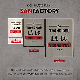 Tranh truyền cảm hứng câu slogan “Có trong đầu là có trong tay” - SAN-TR09