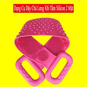 Chà Lưng Khi Tắm, Dụng Cụ Dây Chà Lưng Khi Tắm Silicon 2 Mặt, Giúp Kỳ Cọ Massage Tẩy Da Chết Khi Tắm, Siêu Tiện Dụng