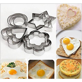 Mua BỘ 12 KHUÔN LÀM BÁNH QUY   BÁNH NƯỚNG INOX KHÔNG GỈ .KHUÔN TẠO HÌNH ĐÁNG YÊU NGÔI SAO   TRÁI TIM   BÔNG HOA   VÒNG TRÒN
