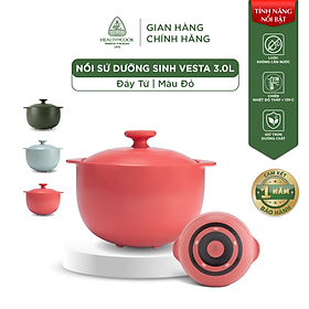 Nồi sứ dưỡng sinh minh long healthy cook vesta 3.0l - dùng cho bếp từ