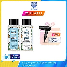 Combo Giúp Tóc Bồng Bềnh Dầu Gội & Dầu Xả Love Beauty And Planet (400ml x 2)