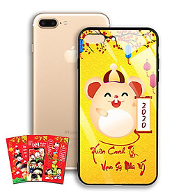 Ốp Lưng Kính Cường Lực cho điện thoại Iphone 7 Plus / 8 Plus - 03004 7958 HPNY2020 14 - Tặng kèm bao lì xì Chúc Mừng Năm Mới - Hàng Chính Hãng