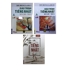 Hình ảnh sách Combo giáo trình tiếng Nhật sơ cấp tập 1+2(tặng tập viết tiếng Nhật bảng chữ cái HIRAGANA