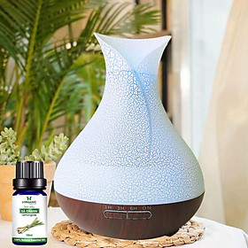 Combo máy khuếch tán, máy xông tinh dầu + bạch đàn chanh Lorganic (10ml) Thích hợp xông phòng 15-40m2/ NHIỀU MẪU