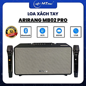 Hình ảnh Loa Xách Tay Arirang MB2 PRO Cao Cấp Kèm 2 Micro Không Dây, Bass 16.5cm, Pin 6800mAh Hoạt Động Lên Đến 5 Giờ