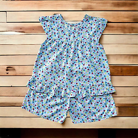 Combo 3 bộ lanh, tole mát mẻ cho bé gái size nhí 4-12kg (Giao màu ngẫu nhiên)