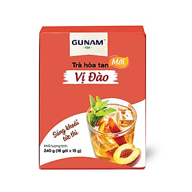 Hộp trà đào hòa tan GUNAM (16 gói x 15g)