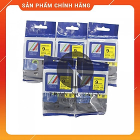 Mua  Combo 5 hộp  Nhãn In Brother HZe-621 - Đen nền vàng 9mm x 8m - Hàng nhập khẩu