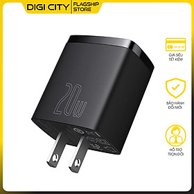 Cốc sạc siêu nhỏ gọn 20W Baseus Compact Quick Charger (USB + Type C, công suất 20W) - Hàng Chính Hãng