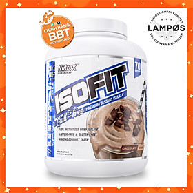 Nutrex ISOFIT, Sữa Tăng Cơ, Hỗ Trợ Đốt Mỡ, Bổ Sung 25G Whey Protein Isolate Tinh Khiết - Không Chứa Lactose, 12.2G EAA, 5.9G BCAA, Hộp 2.3KG, 70 Lần Dùng