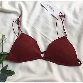 Hình ảnh  Áo Lót Bralette Cotton Dây Mảnh Cài Trước - Có Size- B082