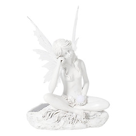 Garden Fairy Statue Angel Figurines with Solar Lights for Landscaping Decor
