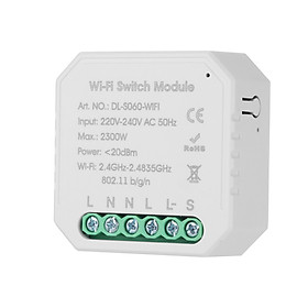 8PCS Tuya MINI DIY One Way Smart Switch Small Body APP Remote Control WiFi Switch Timer Light Switch Compatible With