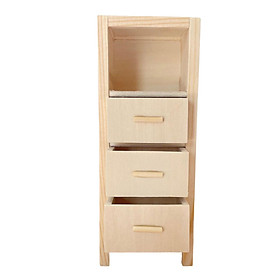 1/12 Scale Dollhouse Furniture Bookcase Handcraft DIY Model Cabinet Shelf Furniture Wood Dollhouse Cabinet for 1:12 Dollhouse Supplies