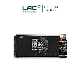 NƯỚC UỐNG TĂNG CƯỜNG SỨC KHỎE, SINH LỰC VÀ THỂ TRẠNG DÀNH CHO NAM GIỚI LAC MEN'S MEGA MACA (30ML X 10 CHAI)