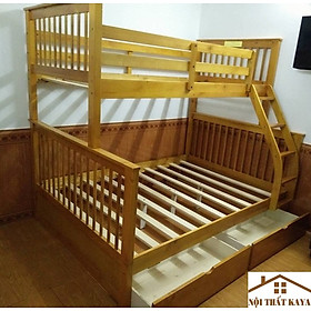 Mua Giường 2 Tầng Gỗ thông New Zealand cao cấp Xuất Khẩu (1m-1m4) – Vàng GT228
