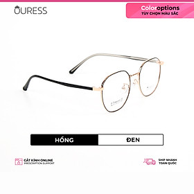 Gọng kính Titanium cao cấp thời trang nam nữ Ouress BL7217 - Hồng đen 