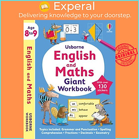 Sách - Usborne English and Maths Giant Workbook 8-9 by Magda Brol (UK edition, paperback)