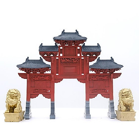 Mô hình kiến trúc Trung Hoa: Cổng vòm -VDS0153-decor,để bàn,trang trí tiểu cảnh,bán cạn,terrarium,non bộ,bonsai