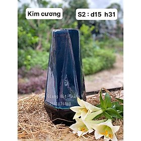 Mua Bình Hoa Lọ Hoa Xanh Dương Men Hỏa Biến Gốm Sứ Bát Tràng