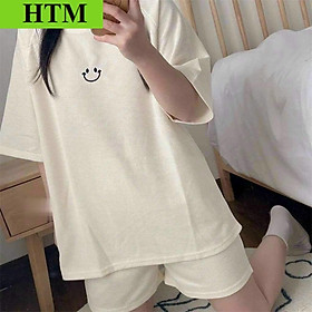 Sét Đồ Nữ Hình Mặt Cười Siêu Xinh Tay Lỡ Form Rộng Kiểu Dáng Năng Động Thời Trang  Siêu Đẹp HTM FASHION - Trắng
