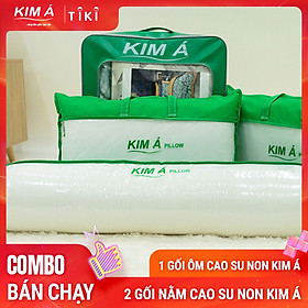 Mua Combo 2 Gối Nằm 1 Gối Ôm Cao Su Non Kim Á Bền Bỉ  Cao Cấp  Êm Ái