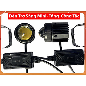 Đèn Trợ Sáng Mini Cost Vàng - Pha Trắng - hàng loại 1 - tặng công tắc - cục nguồn bằng nhựa