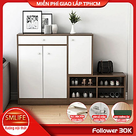 Mua Kệ để giầy gỗ hiện đại SMLIFE Raizen | Gỗ MDF dày 17mm chống ẩm | D130xR30xC90cm