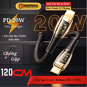 Mua Dây sạc nhanh 20w dài 1 2m chính hãng Remax C061 sạc nhanh 20w chuẩn PD cho 8 Plus đến 14 Pro max - Hàng Chính Hãng Remax Lỗi 1 Đổi 1