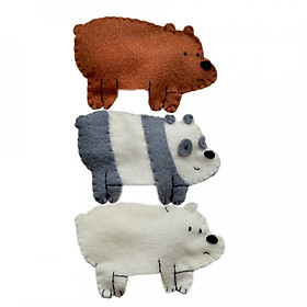 Bộ 3 Rối Ngón Tay Anh Em Nhà Gấu Latin Handmade LT529